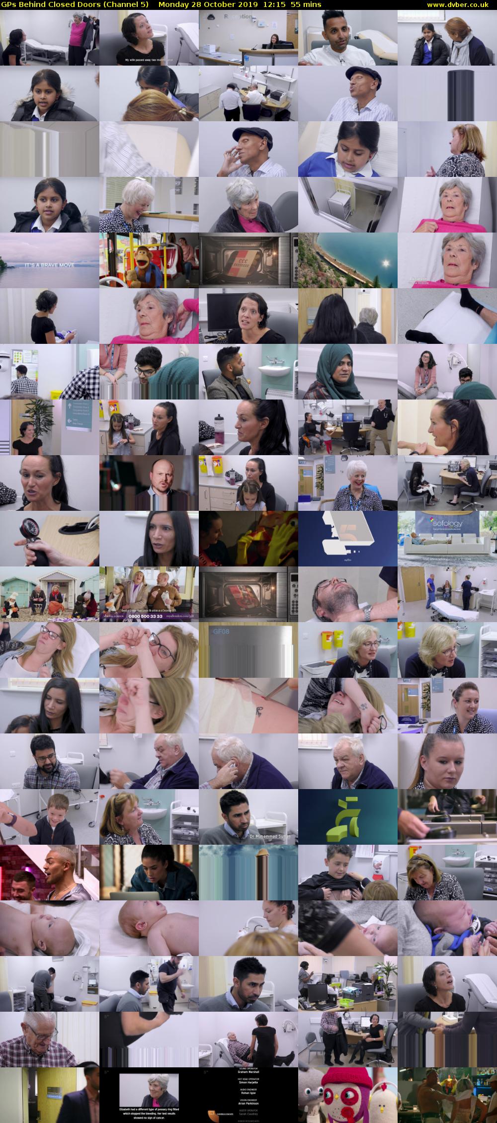 GPs Behind Closed Doors (Channel 5) Monday 28 October 2019 12:15 - 13:10