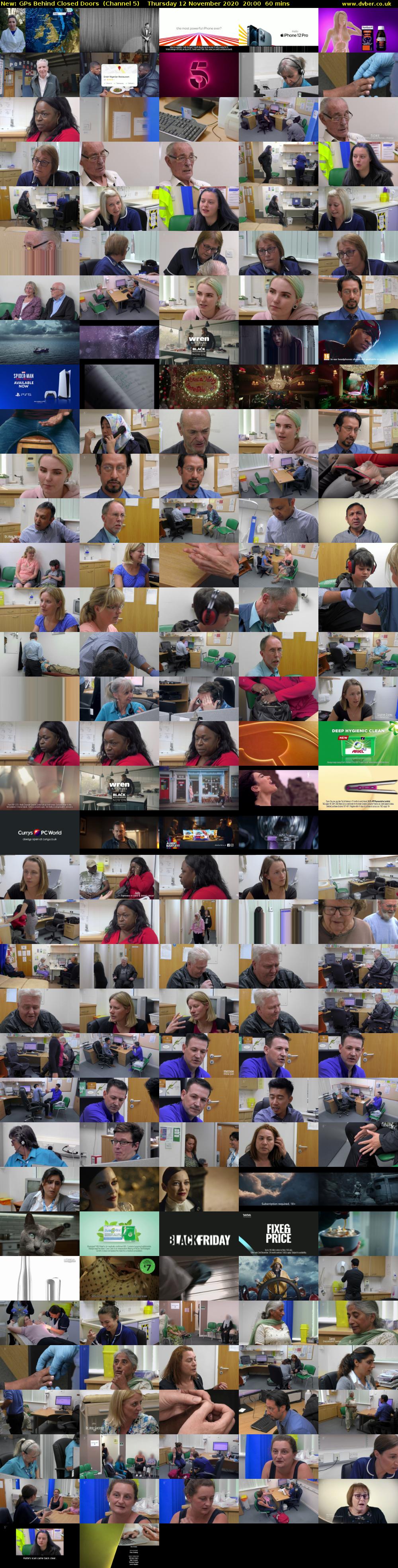 GPs Behind Closed Doors (Channel 5) Thursday 12 November 2020 20:00 - 21:00