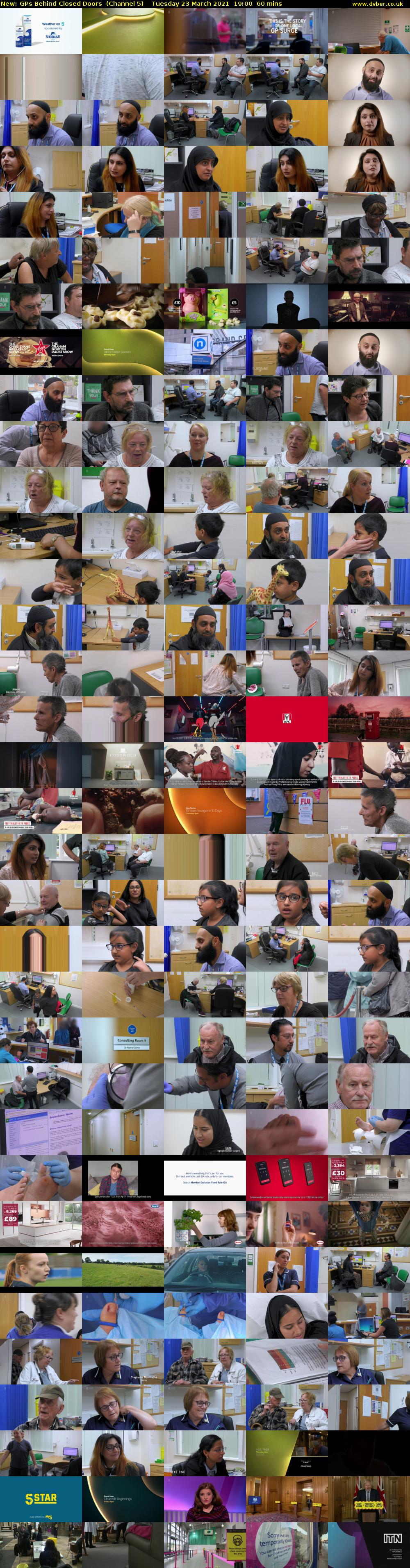 GPs Behind Closed Doors (Channel 5) Tuesday 23 March 2021 19:00 - 20:00