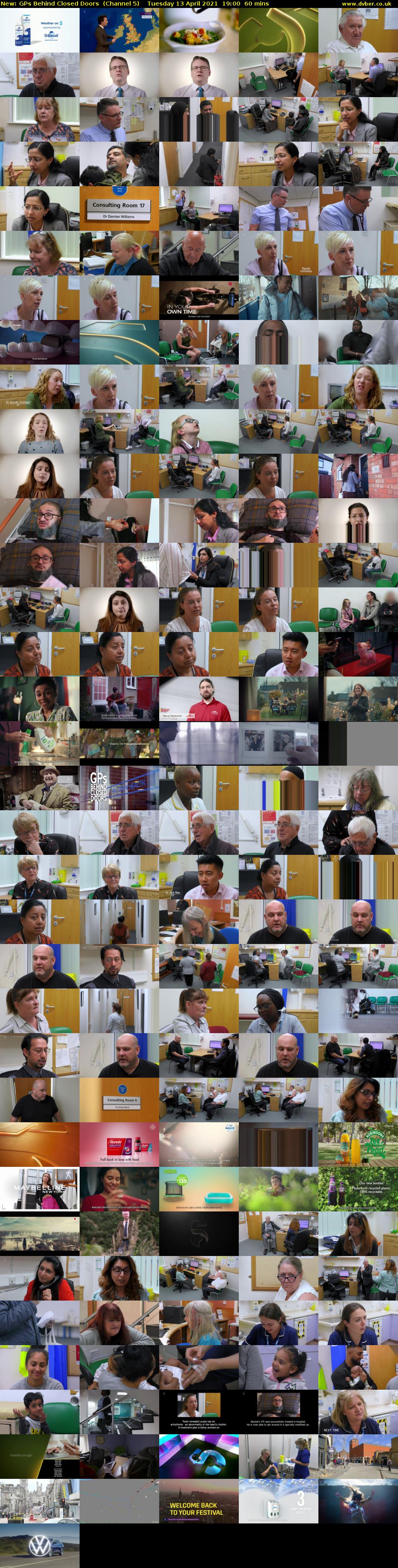 GPs Behind Closed Doors (Channel 5) Tuesday 13 April 2021 19:00 - 20:00