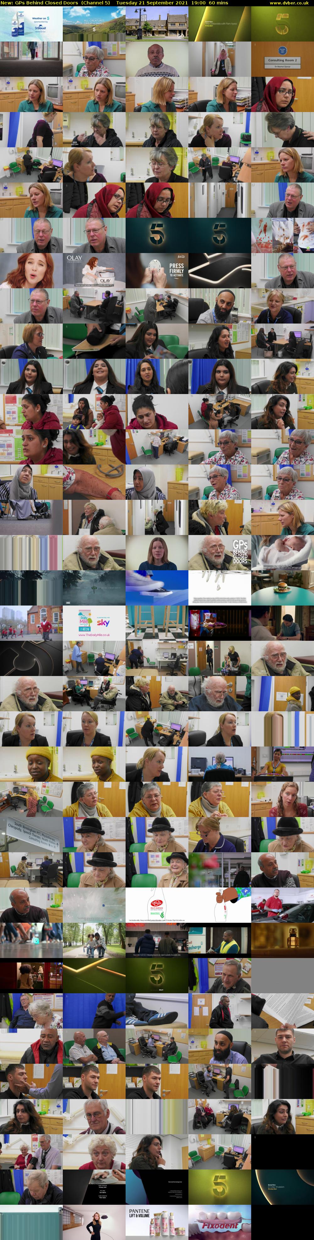 GPs Behind Closed Doors (Channel 5) Tuesday 21 September 2021 19:00 - 20:00