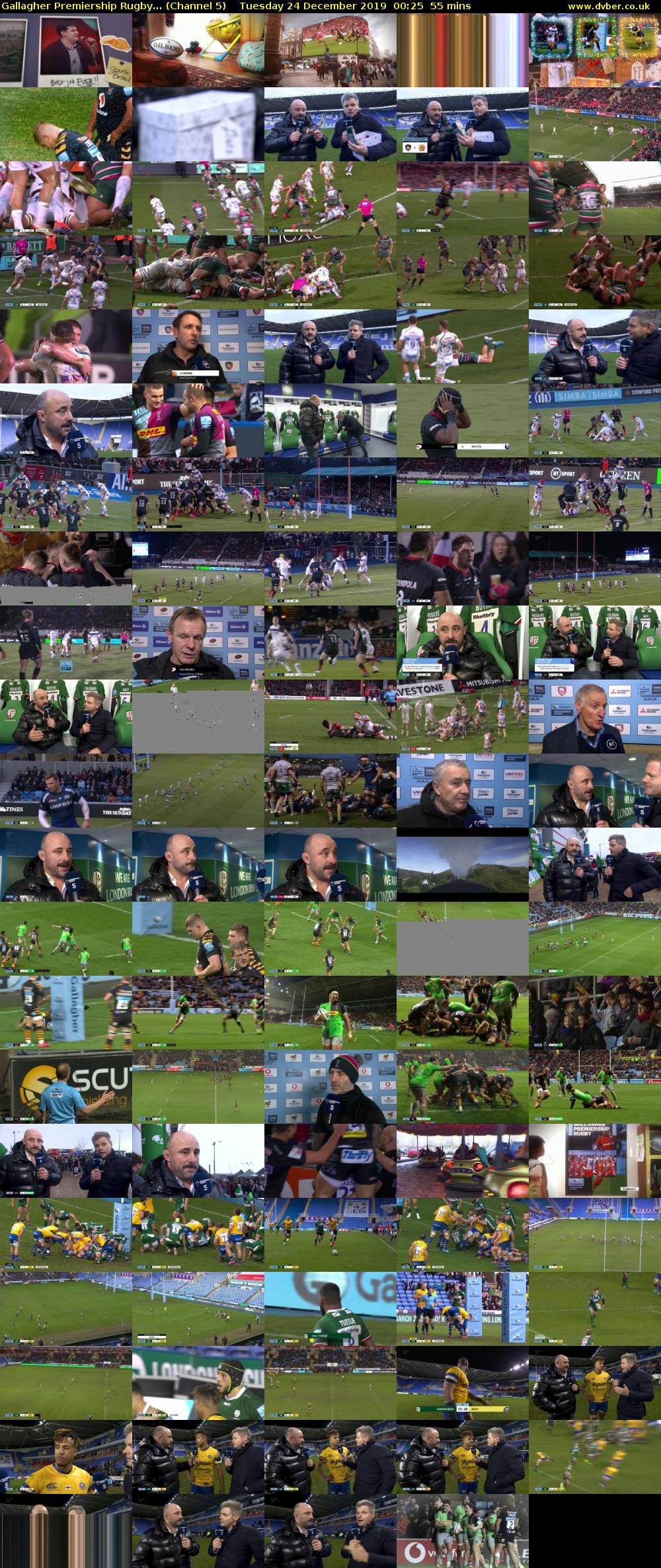Gallagher Premiership Rugby... (Channel 5) Tuesday 24 December 2019 00:25 - 01:20