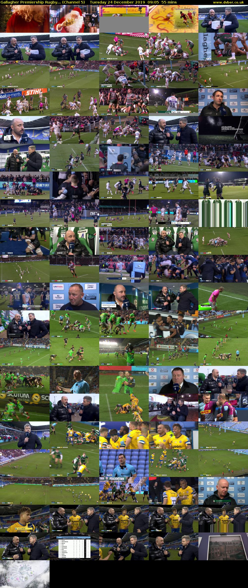 Gallagher Premiership Rugby... (Channel 5) Tuesday 24 December 2019 09:05 - 10:00