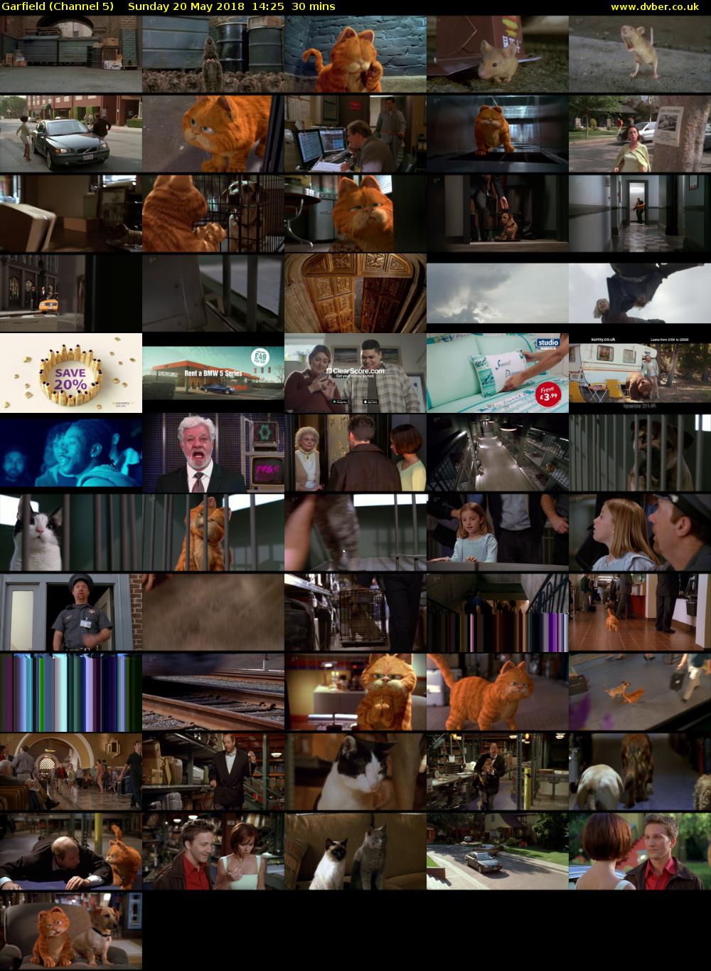 Garfield (Channel 5) Sunday 20 May 2018 14:25 - 14:55