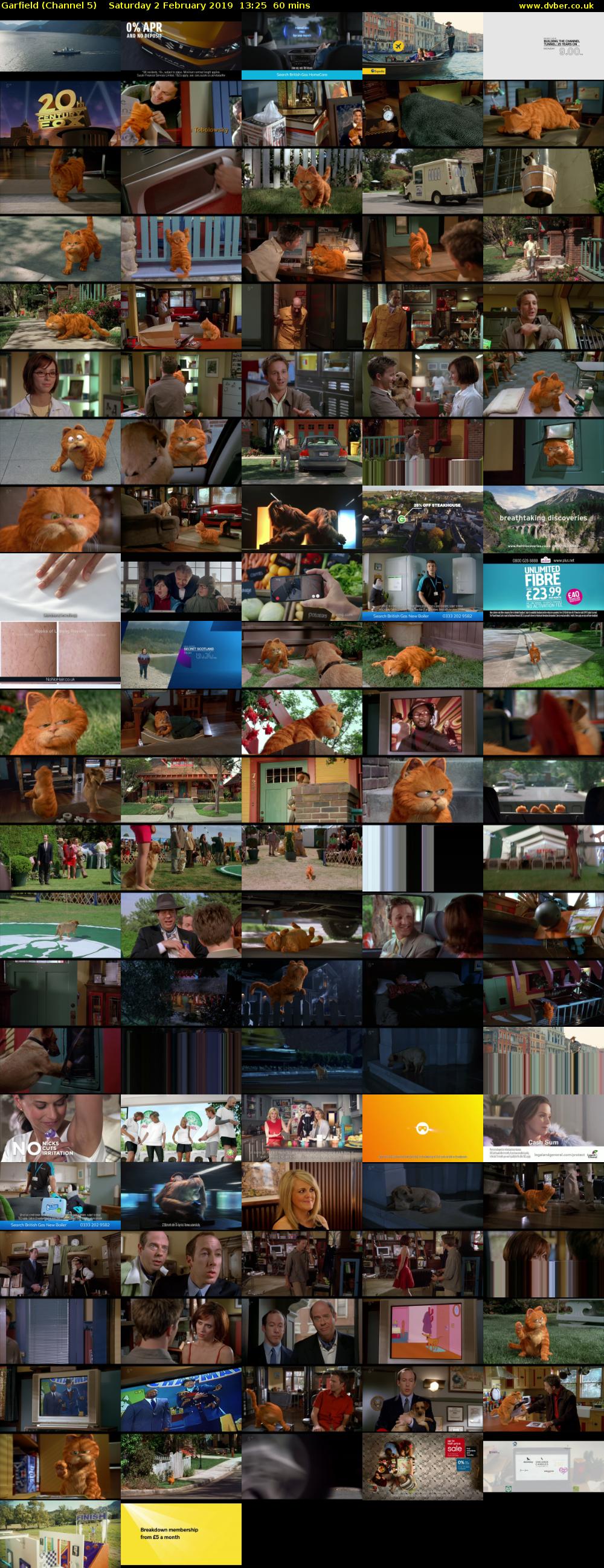 Garfield (Channel 5) Saturday 2 February 2019 13:25 - 14:25