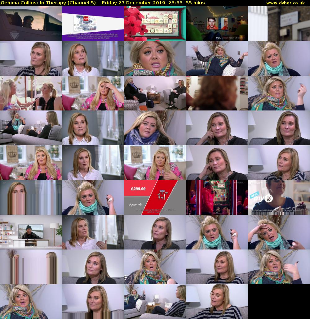 Gemma Collins: In Therapy (Channel 5) Friday 27 December 2019 23:55 - 00:50