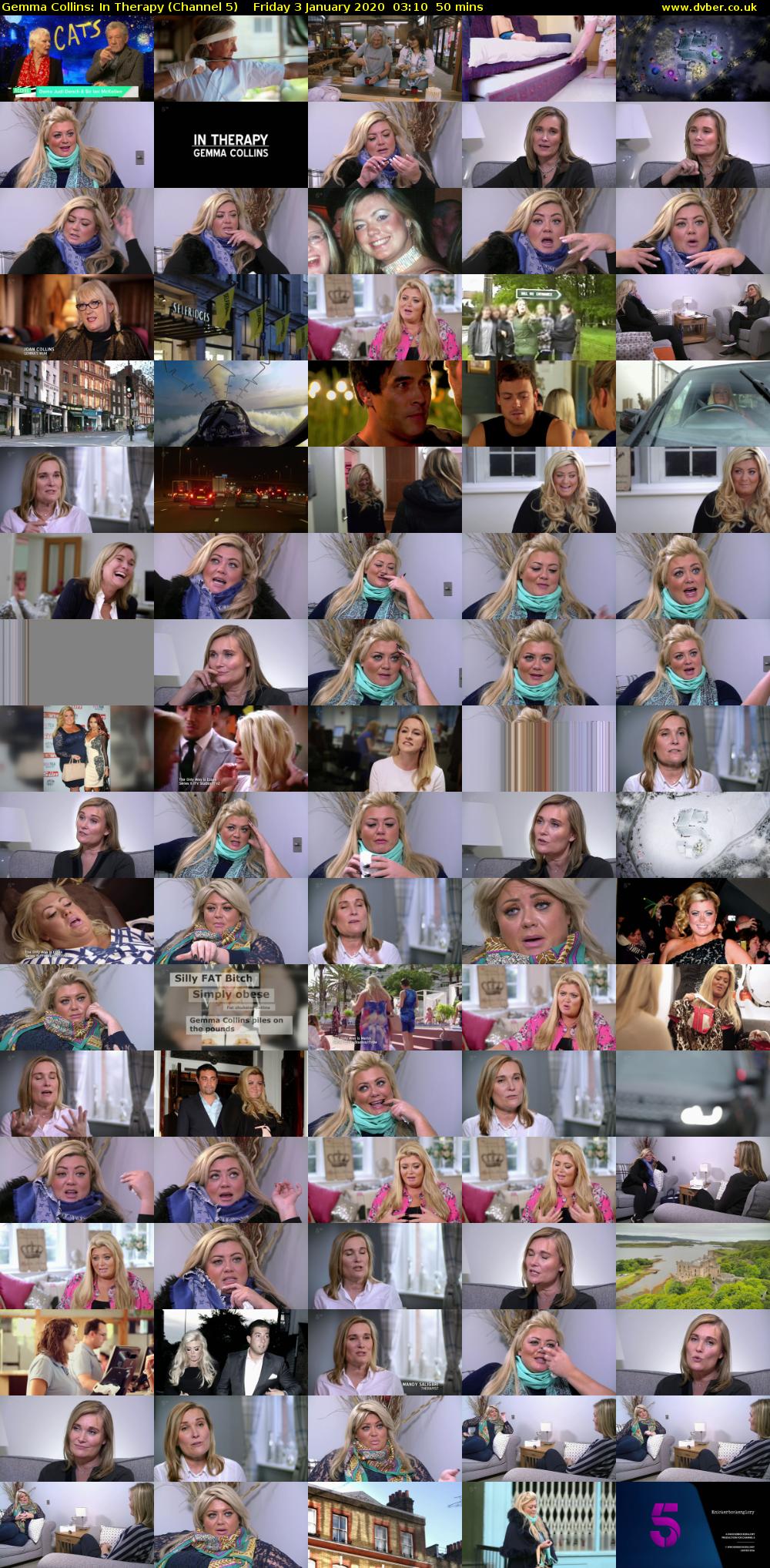 Gemma Collins: In Therapy (Channel 5) Friday 3 January 2020 03:10 - 04:00