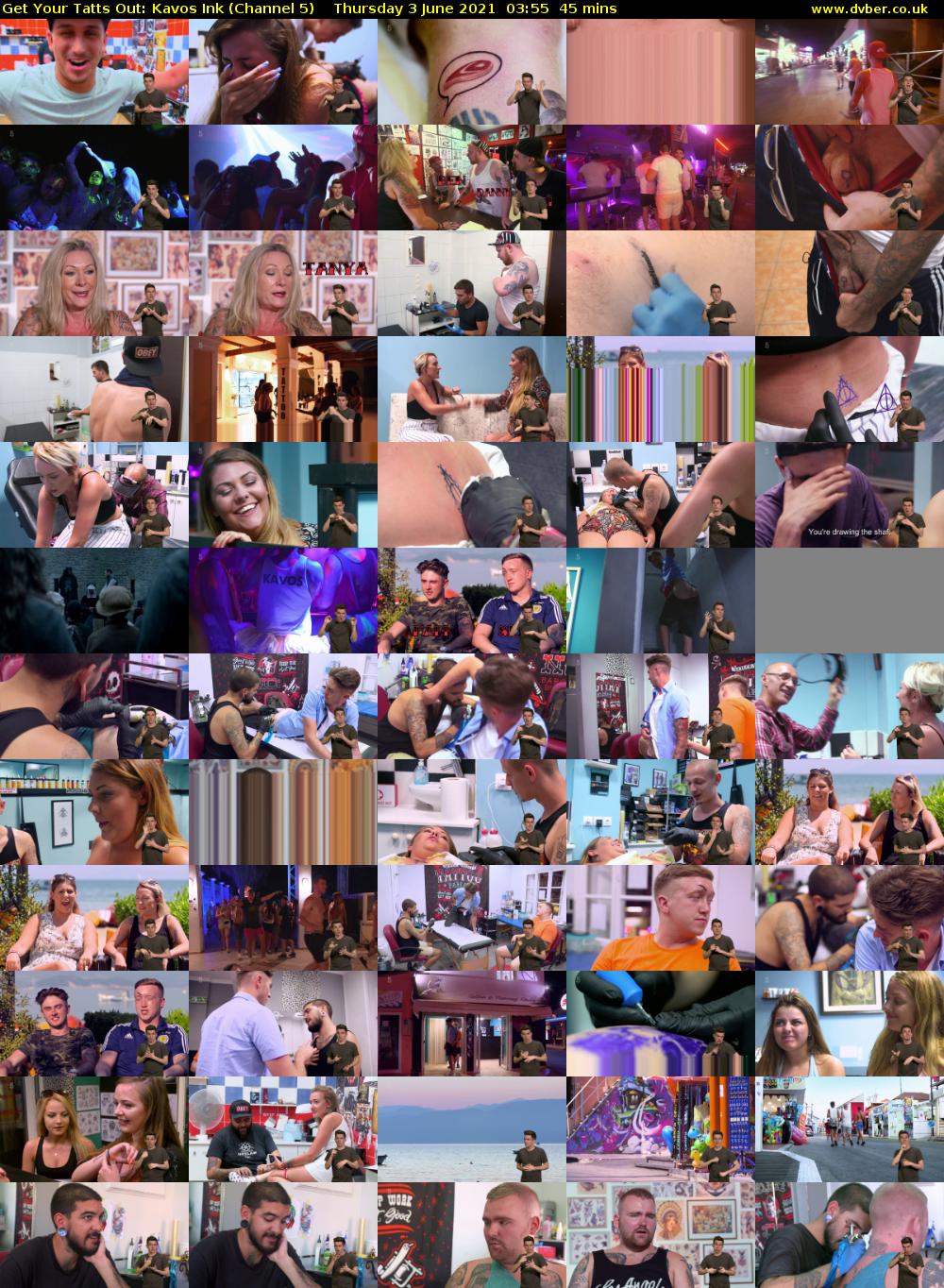Get Your Tatts Out: Kavos Ink (Channel 5) Thursday 3 June 2021 03:55 - 04:40