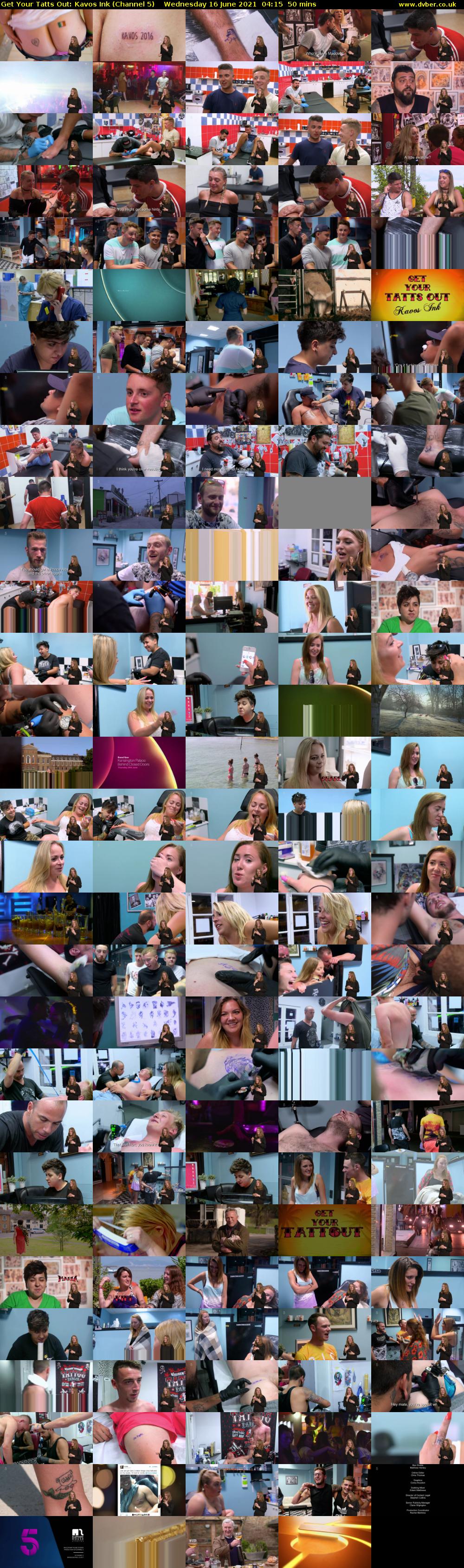 Get Your Tatts Out: Kavos Ink (Channel 5) Wednesday 16 June 2021 04:15 - 05:05