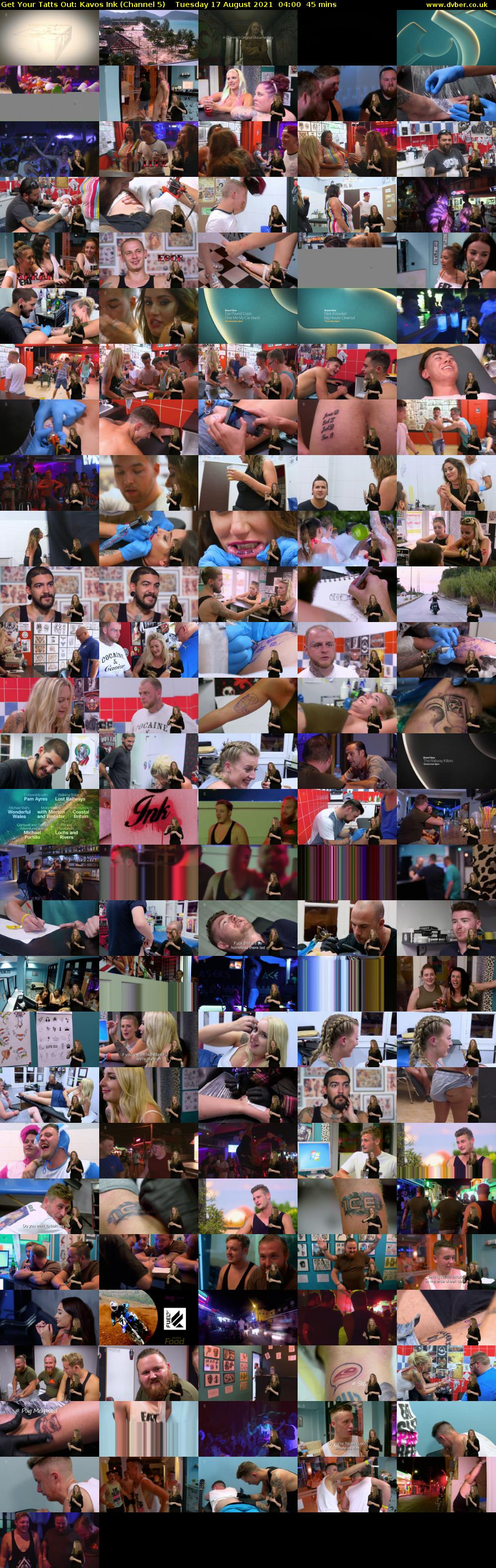 Get Your Tatts Out: Kavos Ink (Channel 5) Tuesday 17 August 2021 04:00 - 04:45