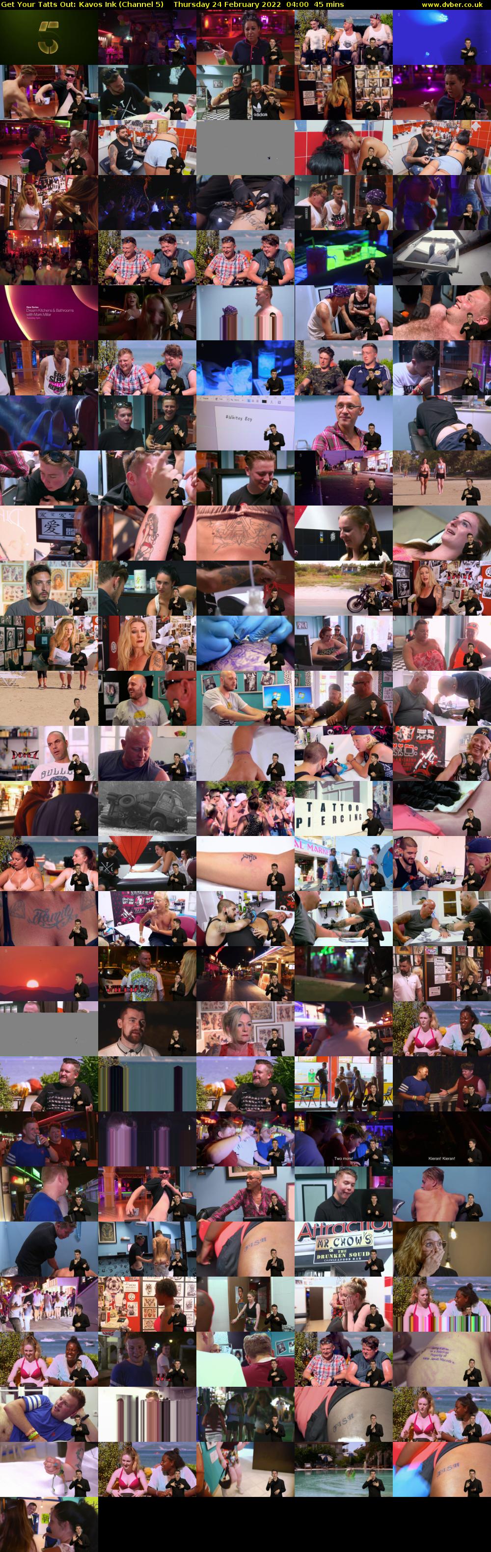 Get Your Tatts Out: Kavos Ink (Channel 5) Thursday 24 February 2022 04:00 - 04:45