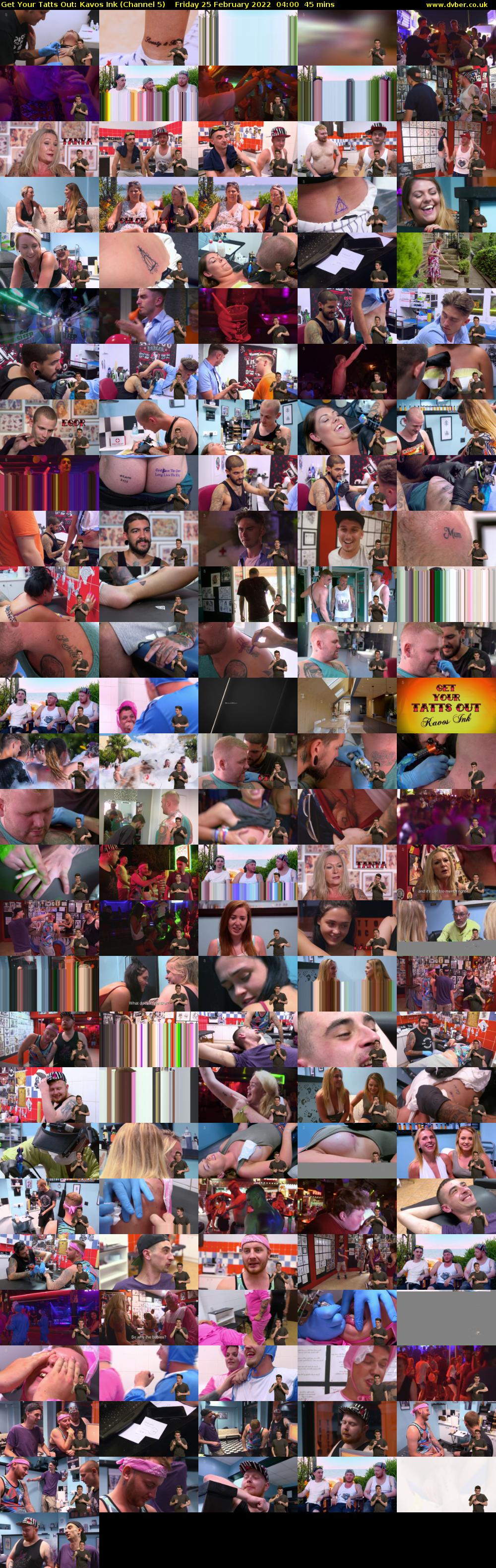 Get Your Tatts Out: Kavos Ink (Channel 5) Friday 25 February 2022 04:00 - 04:45