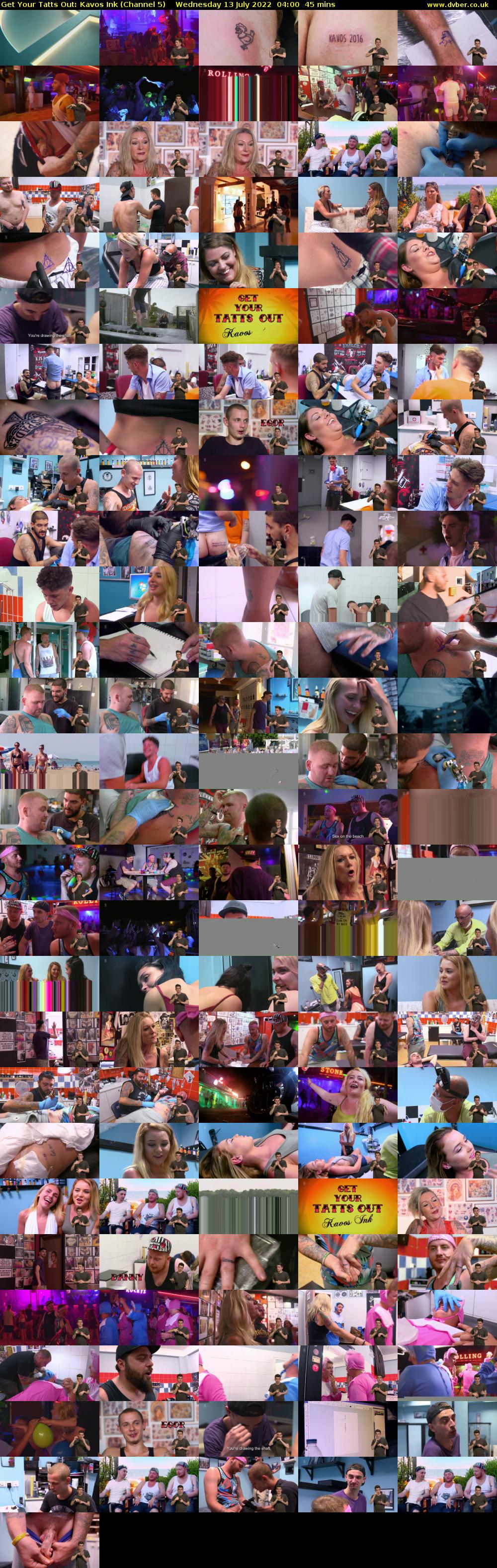 Get Your Tatts Out: Kavos Ink (Channel 5) Wednesday 13 July 2022 04:00 - 04:45