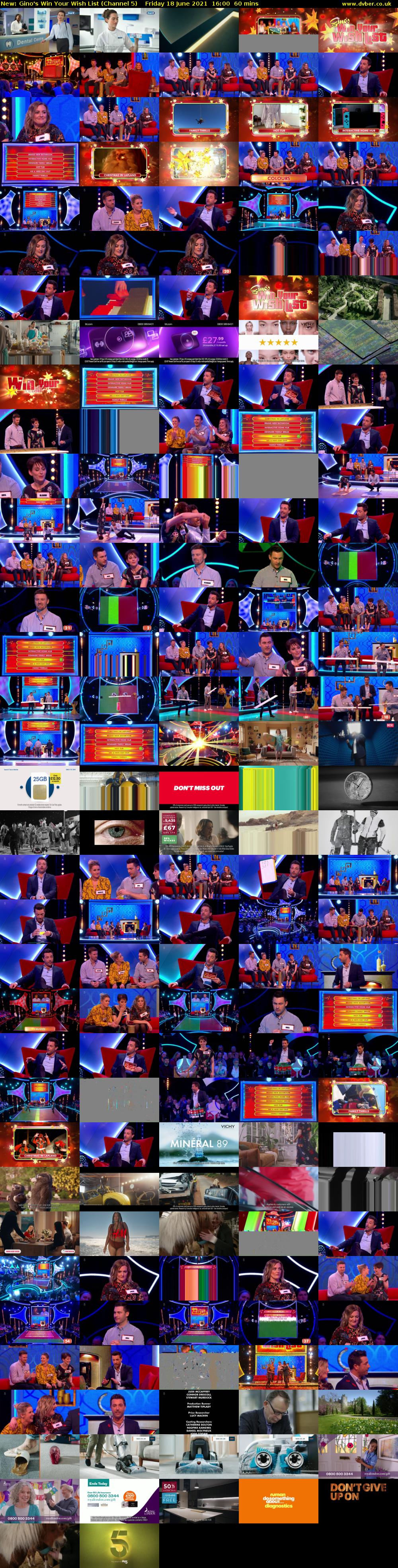 Gino's Win Your Wish List (Channel 5) Friday 18 June 2021 16:00 - 17:00