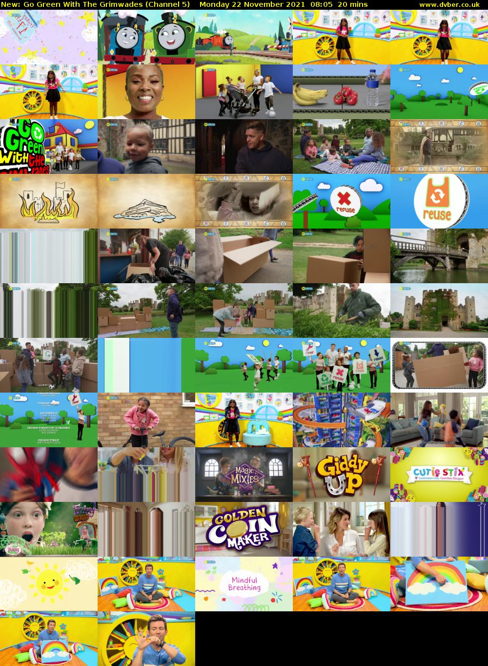 Go Green With The Grimwades (Channel 5) Monday 22 November 2021 08:05 - 08:25