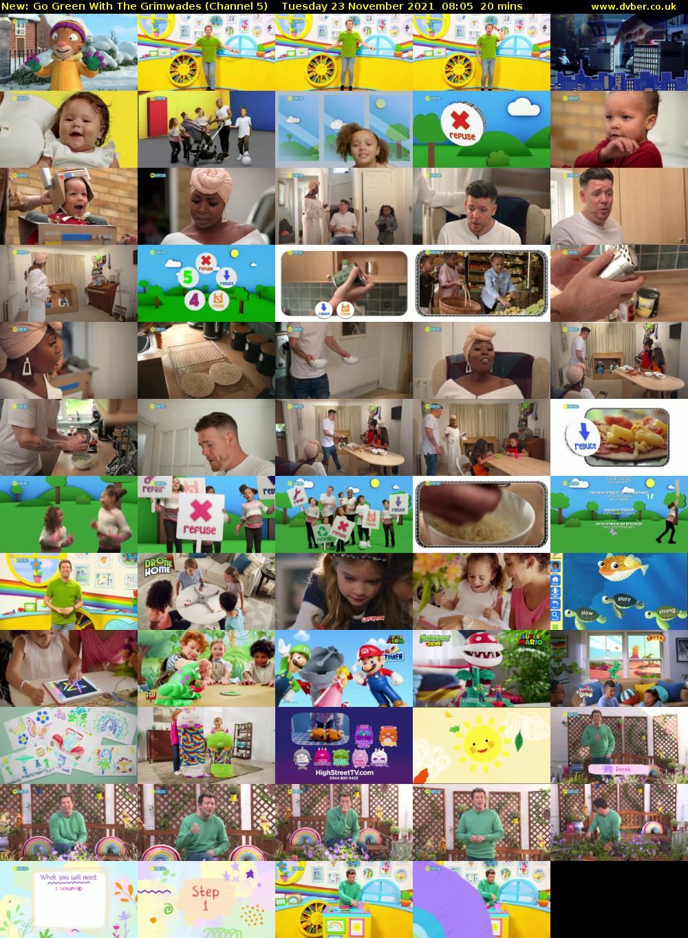 Go Green With The Grimwades (Channel 5) Tuesday 23 November 2021 08:05 - 08:25