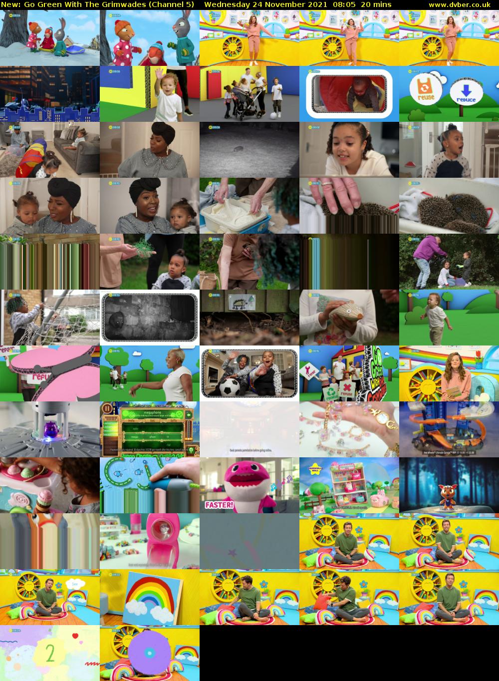 Go Green With The Grimwades (Channel 5) Wednesday 24 November 2021 08:05 - 08:25