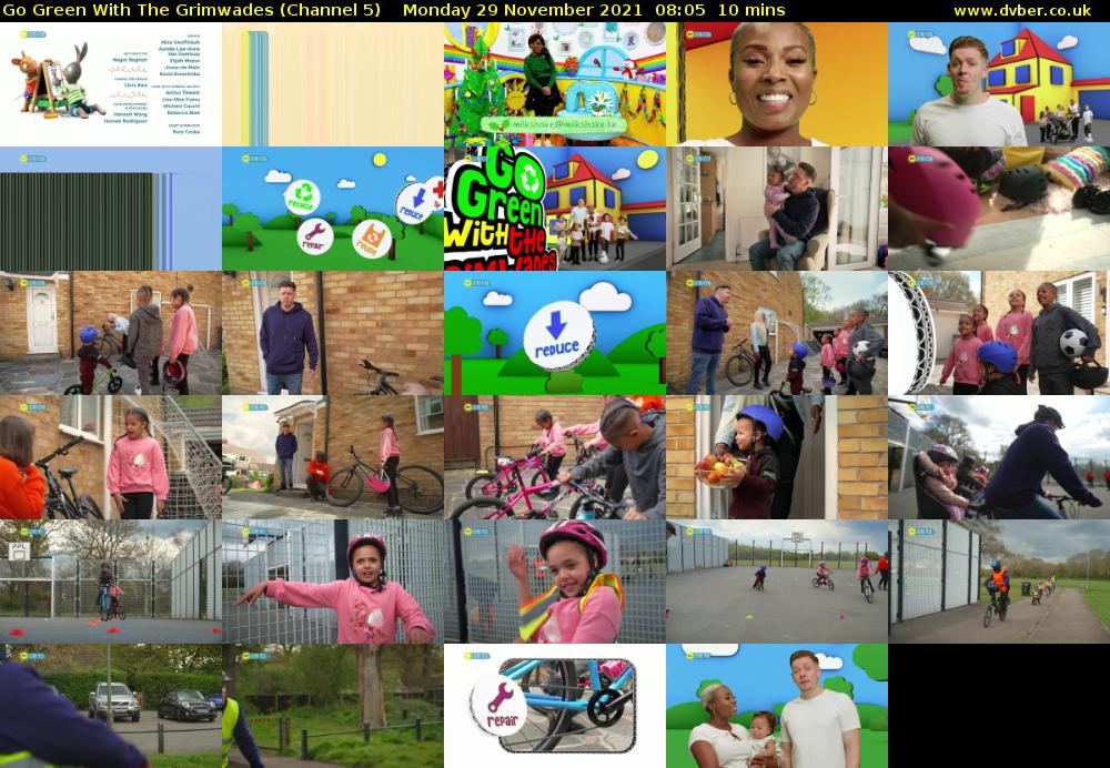 Go Green With The Grimwades (Channel 5) Monday 29 November 2021 08:05 - 08:15