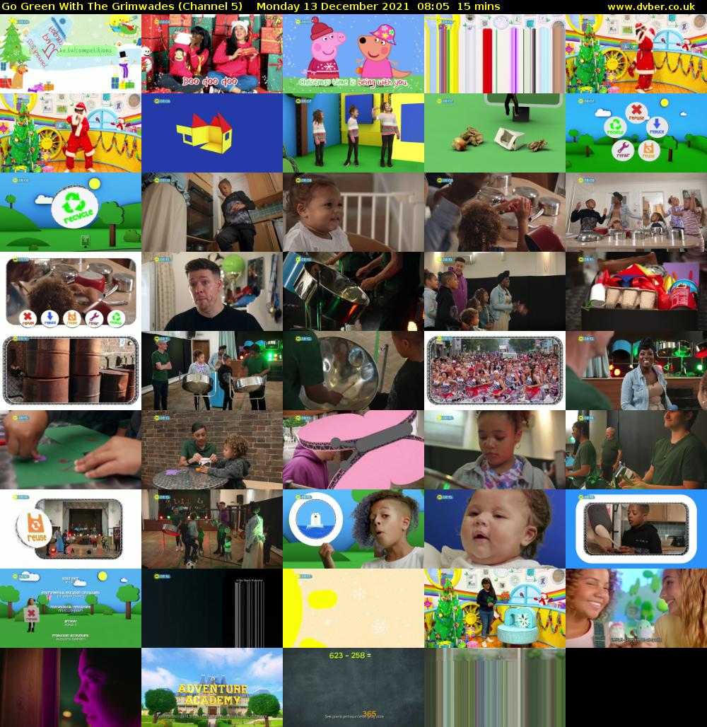 Go Green With The Grimwades (Channel 5) Monday 13 December 2021 08:05 - 08:20