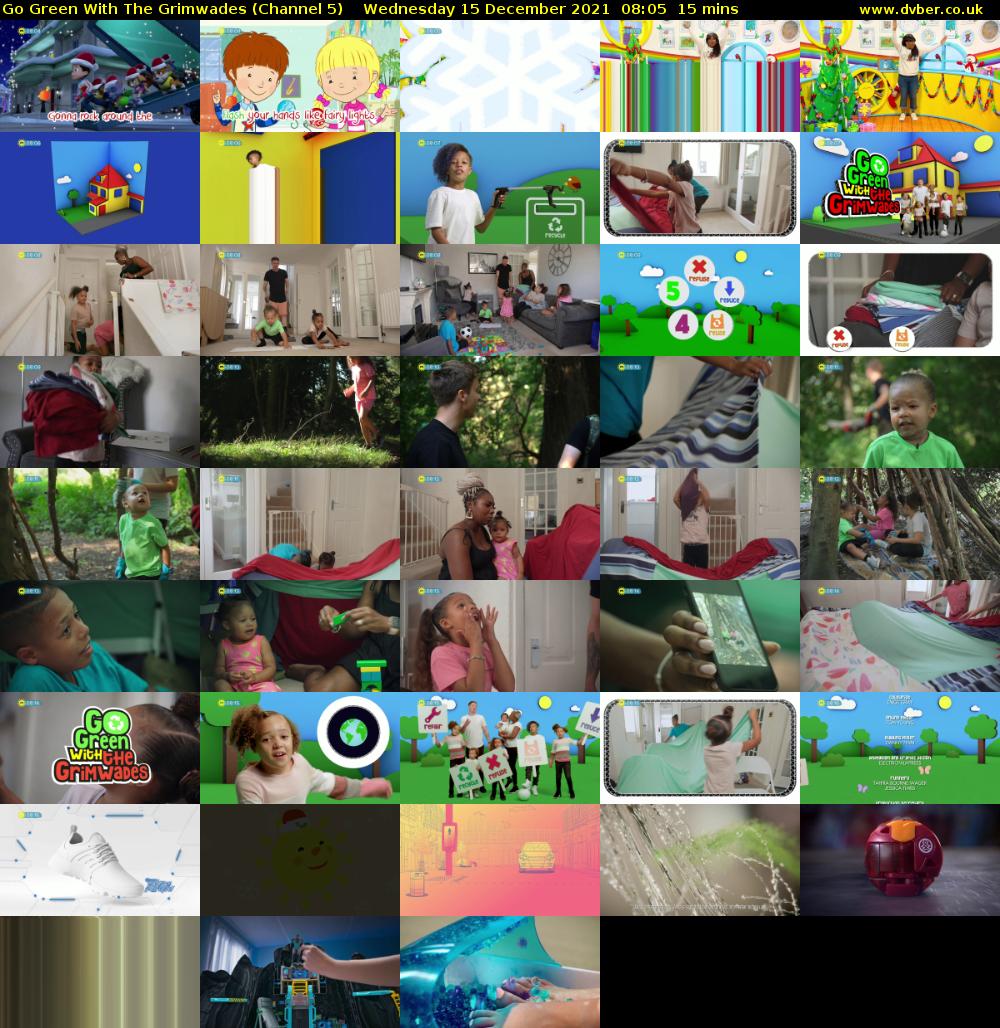 Go Green With The Grimwades (Channel 5) Wednesday 15 December 2021 08:05 - 08:20