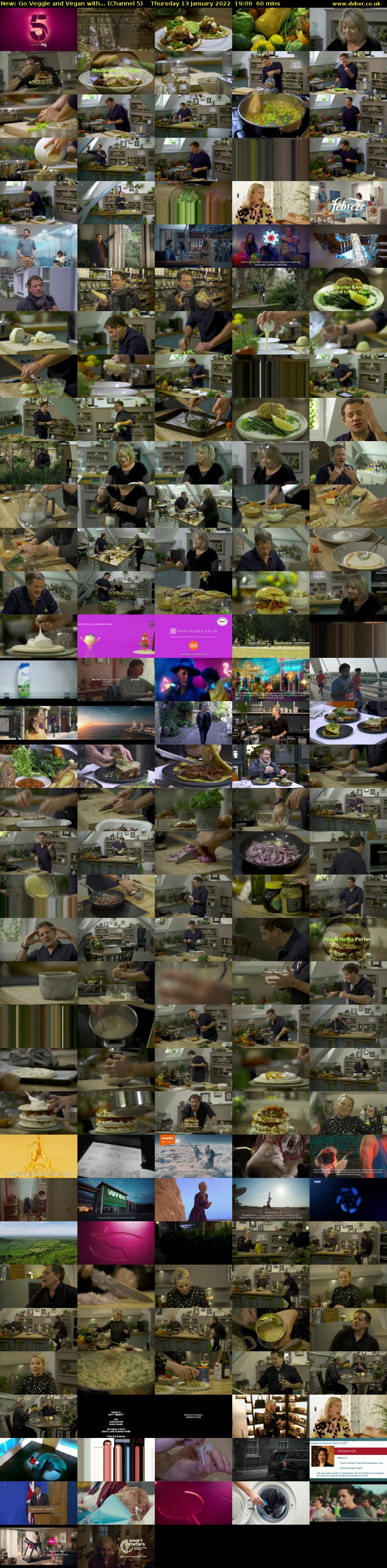 Go Veggie and Vegan with... (Channel 5) Thursday 13 January 2022 19:00 - 20:00