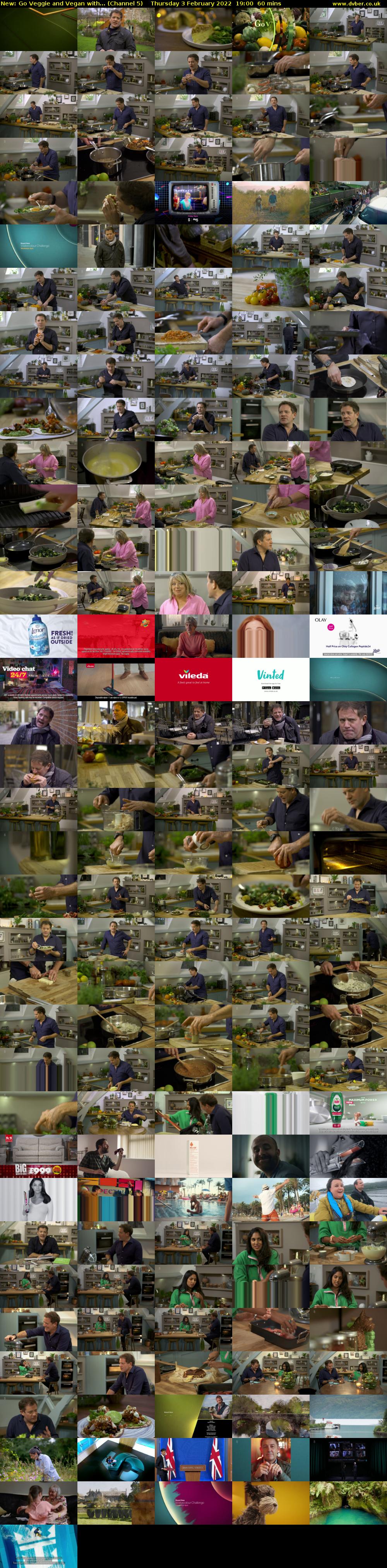 Go Veggie and Vegan with... (Channel 5) Thursday 3 February 2022 19:00 - 20:00