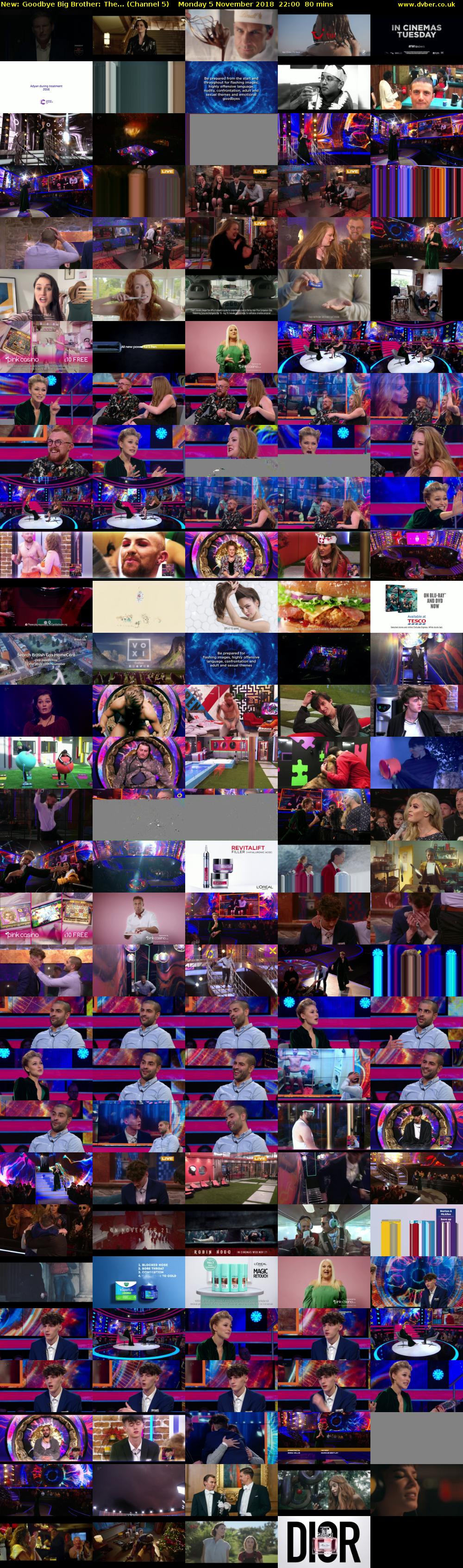Goodbye Big Brother: The... (Channel 5) Monday 5 November 2018 22:00 - 23:20