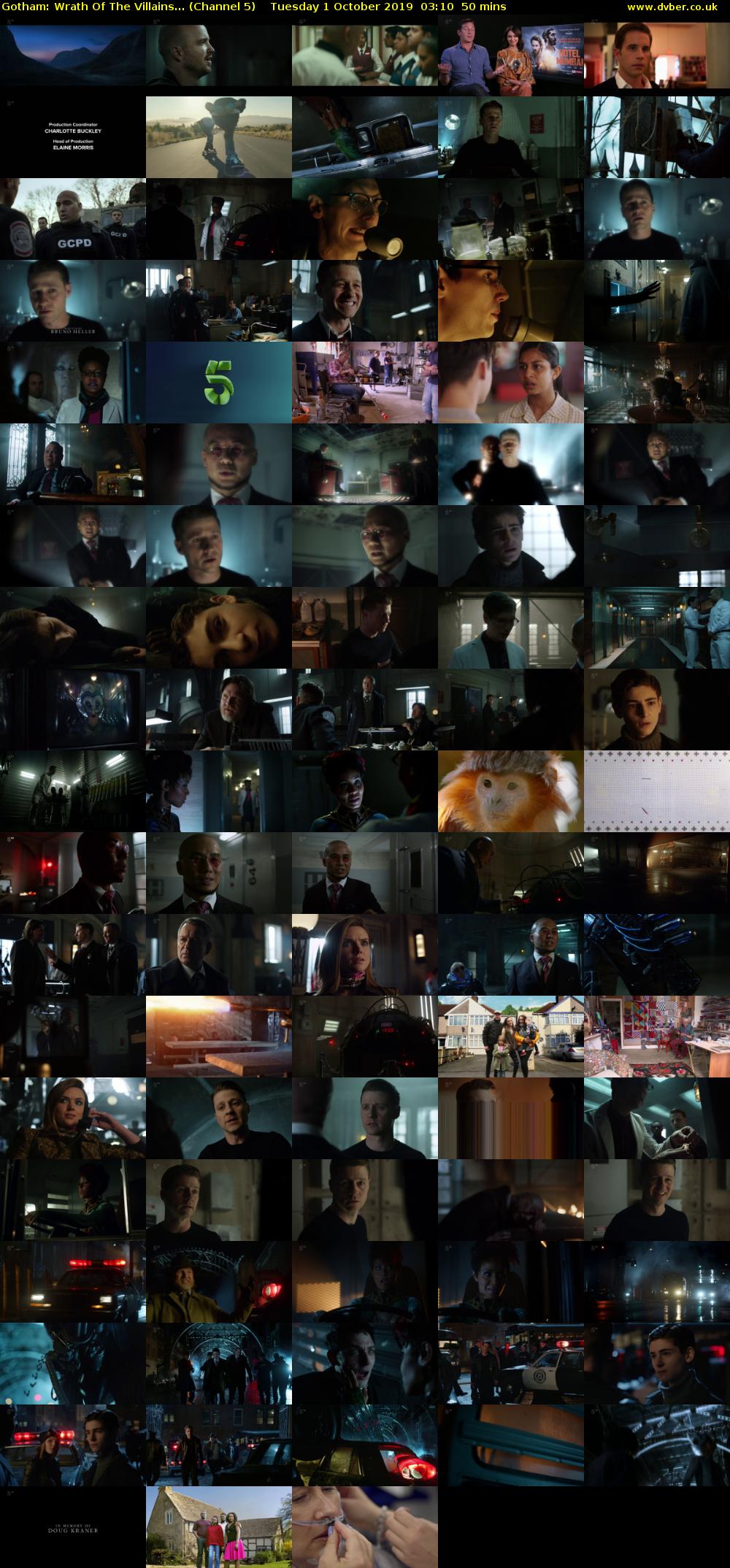 Gotham: Wrath Of The Villains... (Channel 5) Tuesday 1 October 2019 03:10 - 04:00