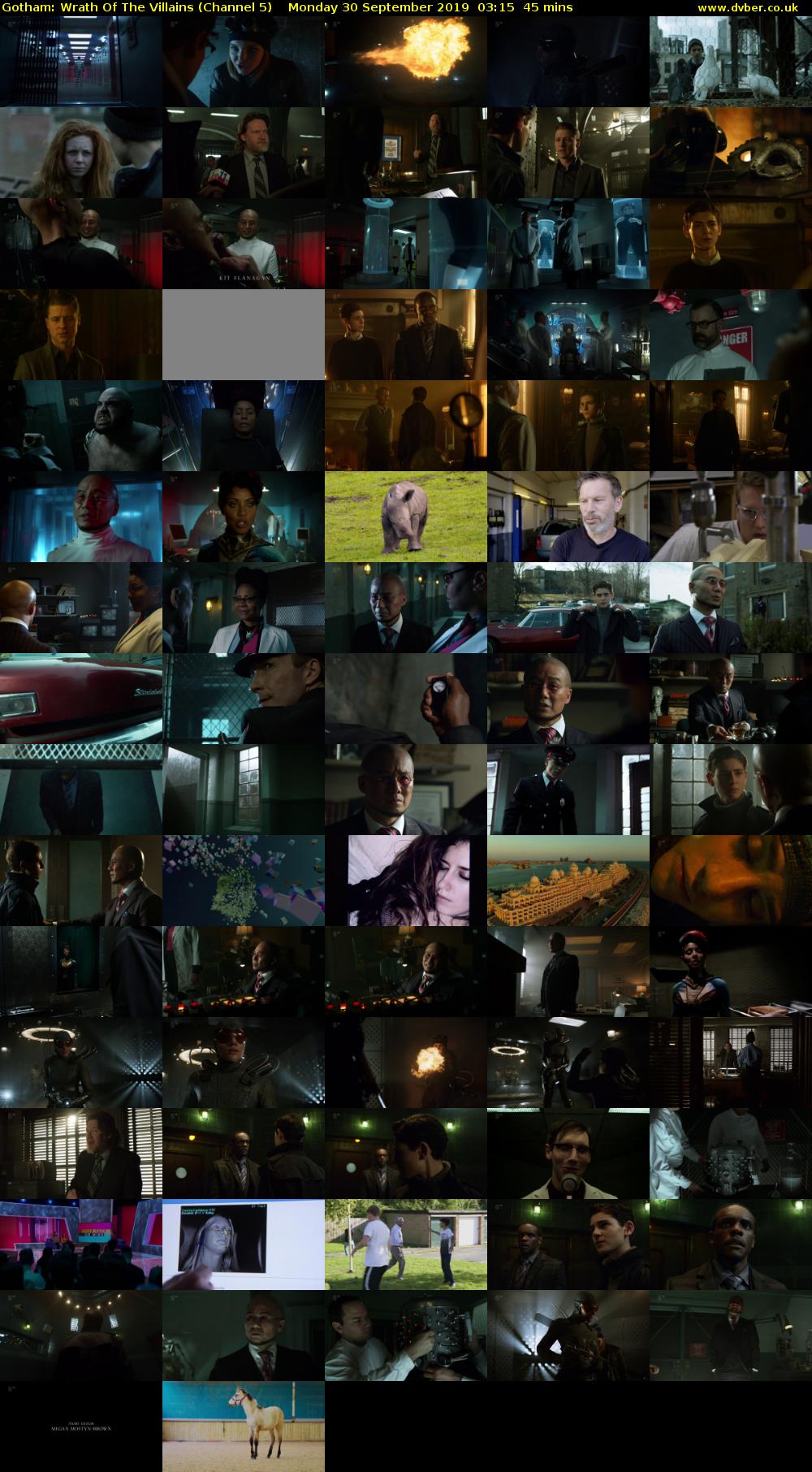 Gotham: Wrath Of The Villains (Channel 5) Monday 30 September 2019 03:15 - 04:00