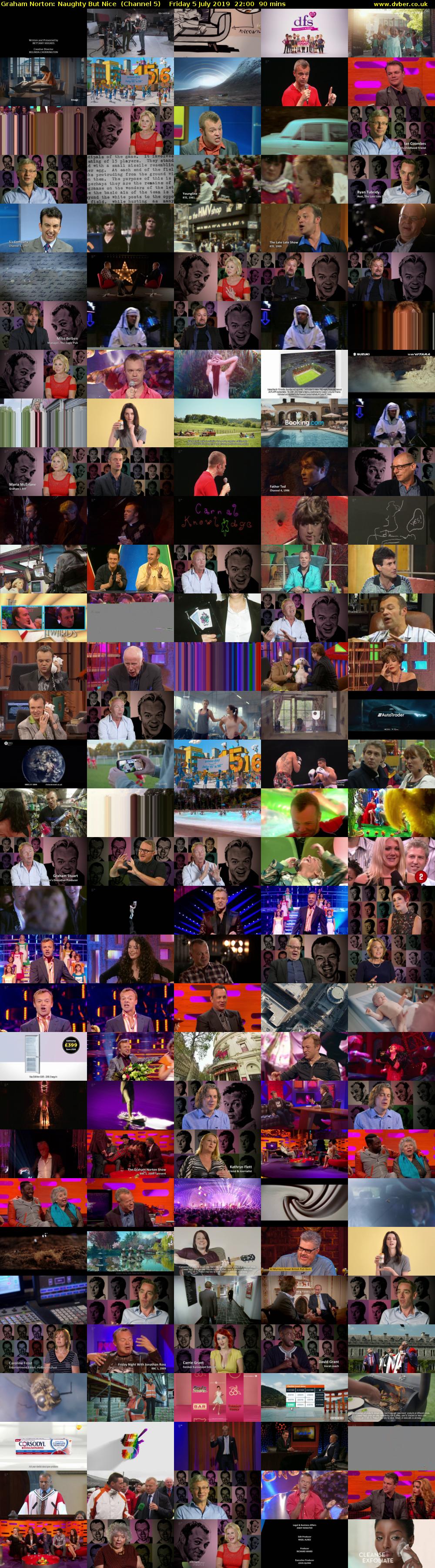 Graham Norton: Naughty But Nice  (Channel 5) Friday 5 July 2019 22:00 - 23:30