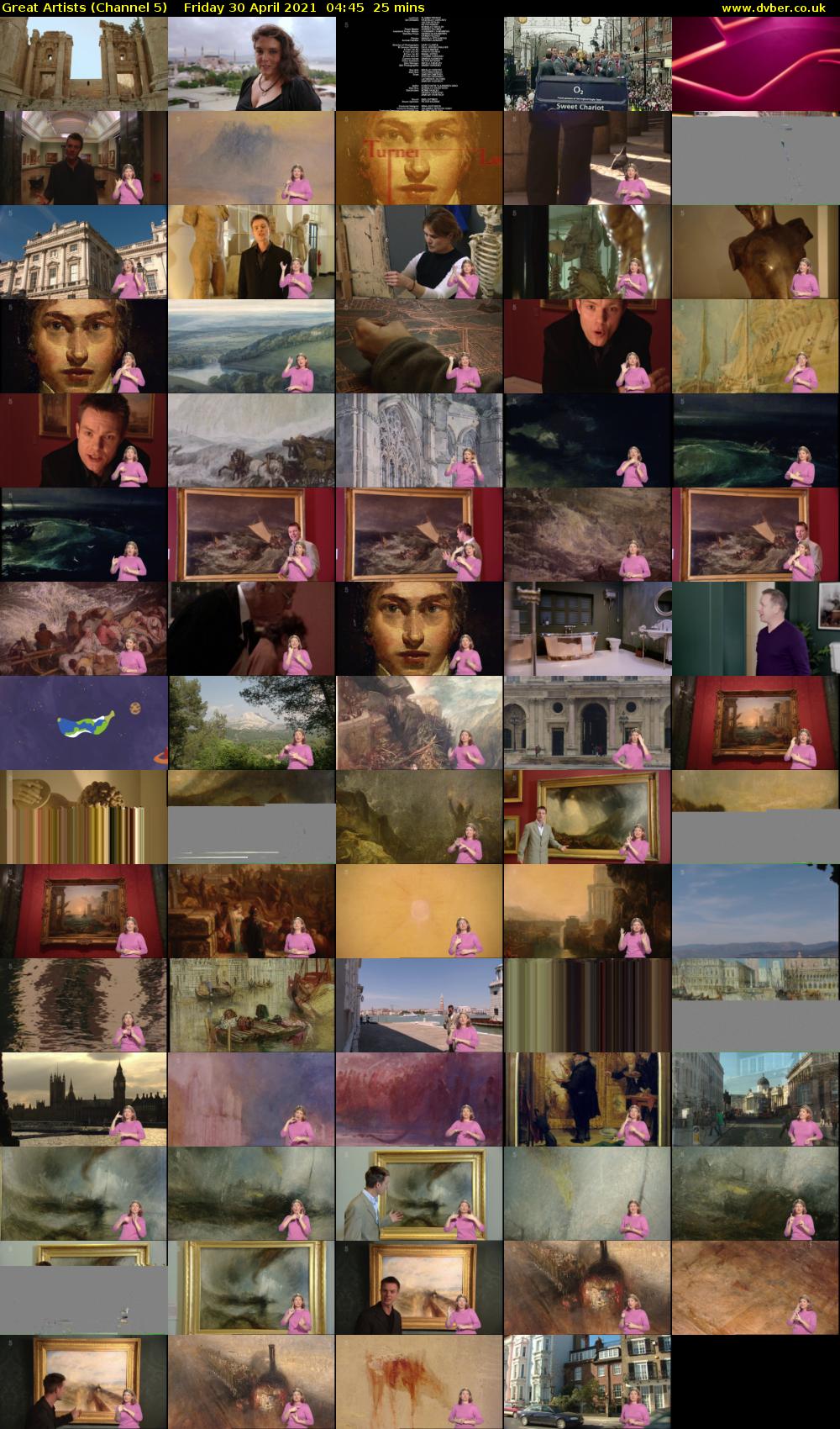 Great Artists (Channel 5) Friday 30 April 2021 04:45 - 05:10