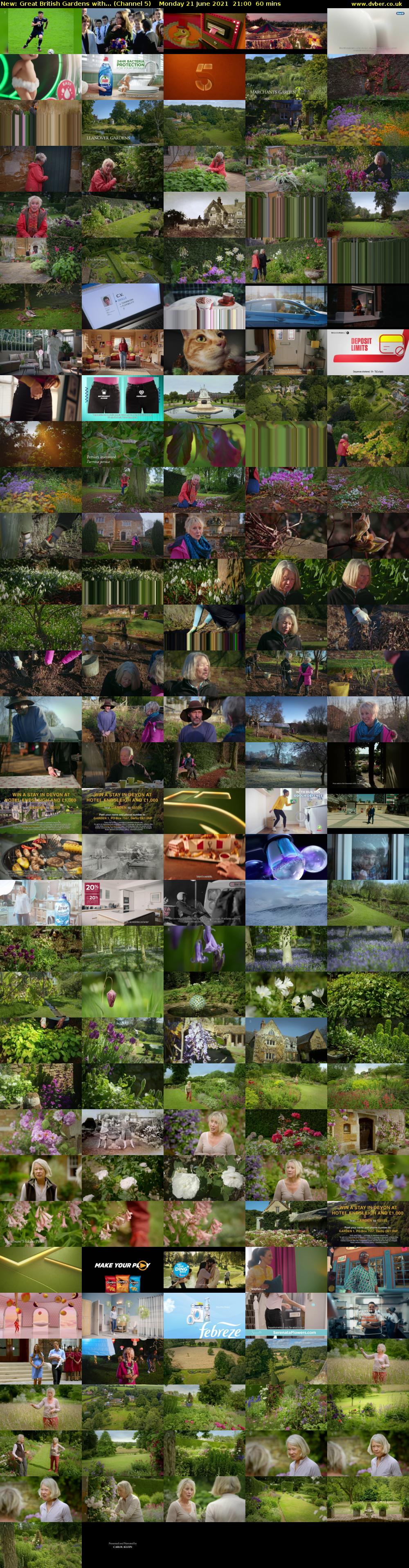 Great British Gardens with... (Channel 5) Monday 21 June 2021 21:00 - 22:00