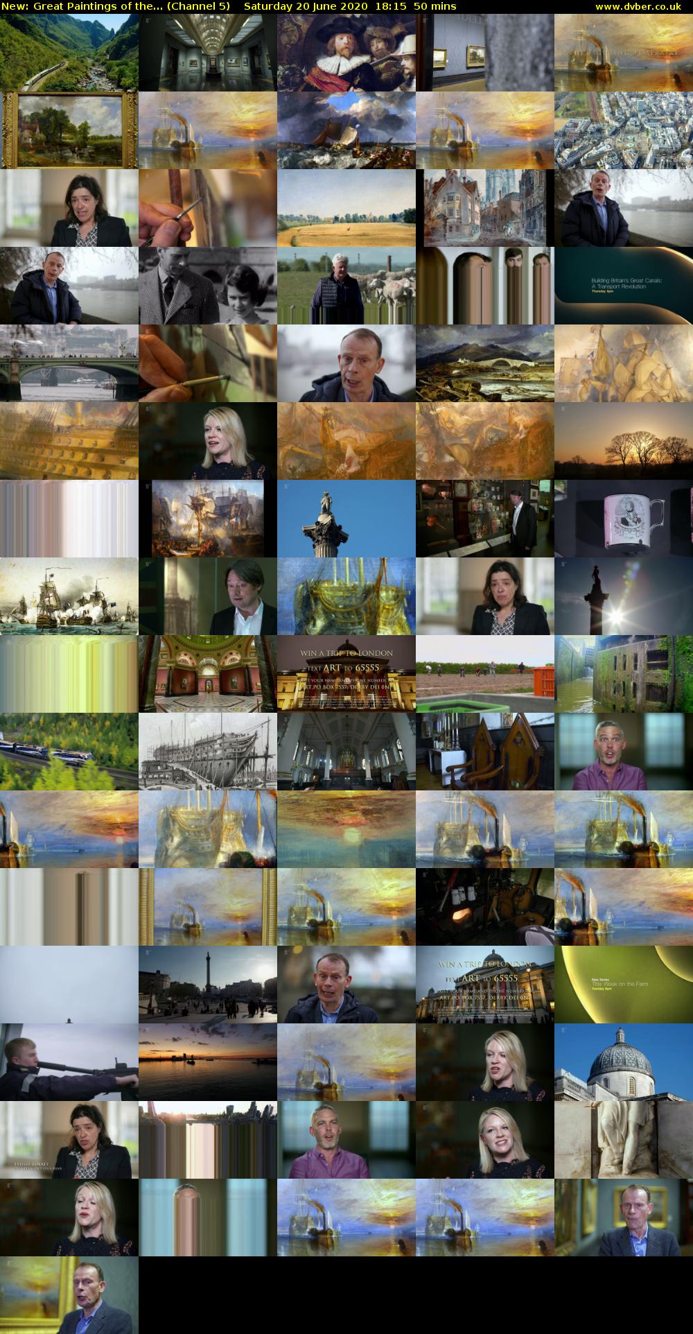 Great Paintings of the... (Channel 5) Saturday 20 June 2020 18:15 - 19:05