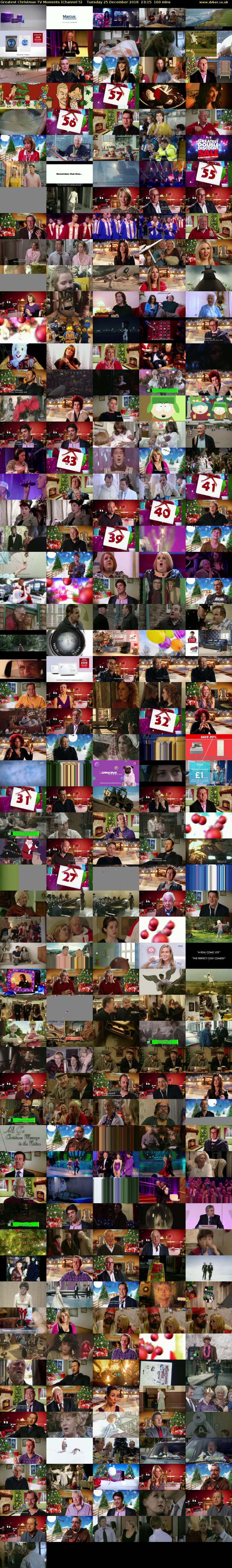 Greatest Christmas TV Moments (Channel 5) Tuesday 25 December 2018 23:15 - 01:55