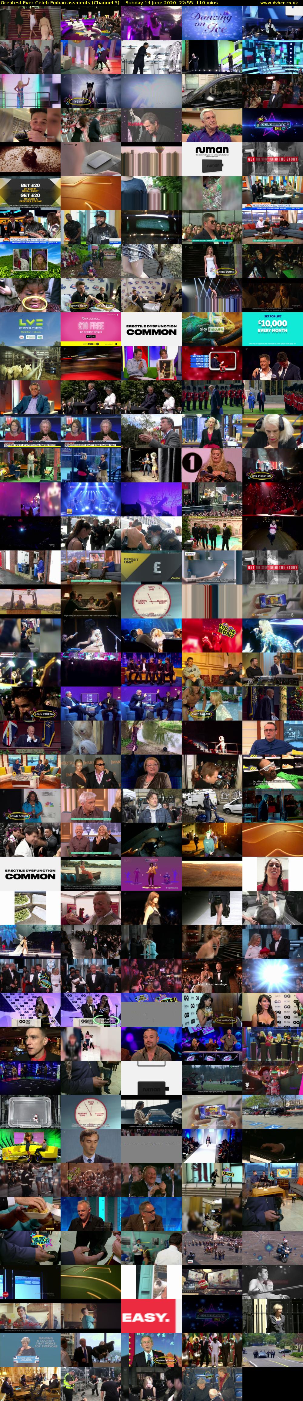 Greatest Ever Celeb Embarrassments (Channel 5) Sunday 14 June 2020 22:55 - 00:45