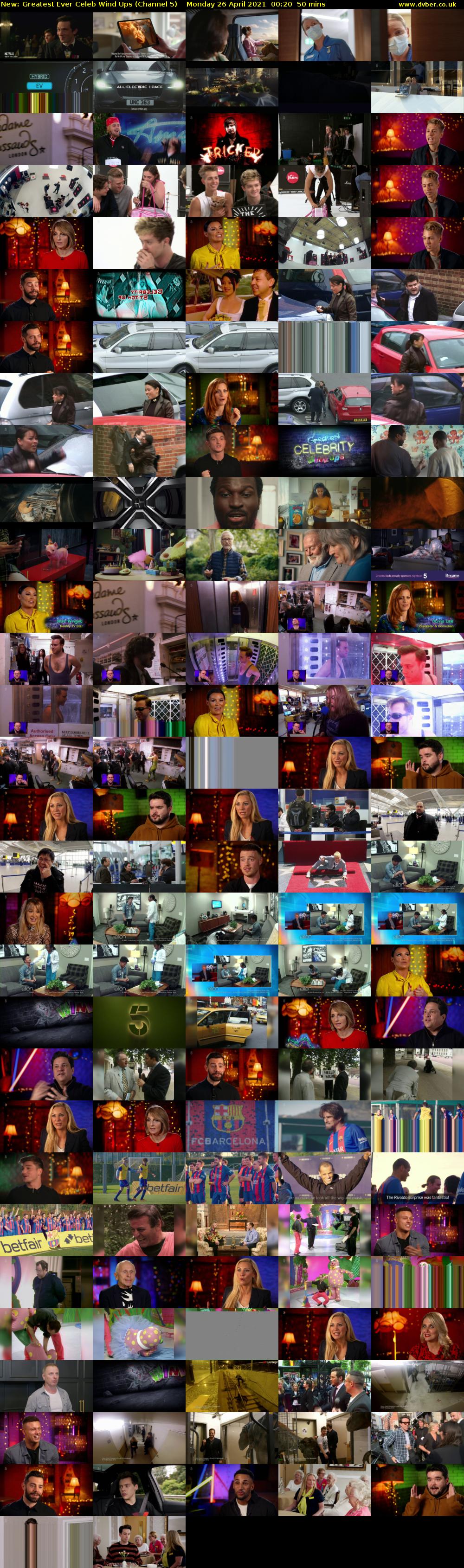 Greatest Ever Celeb Wind Ups (Channel 5) Monday 26 April 2021 00:20 - 01:10