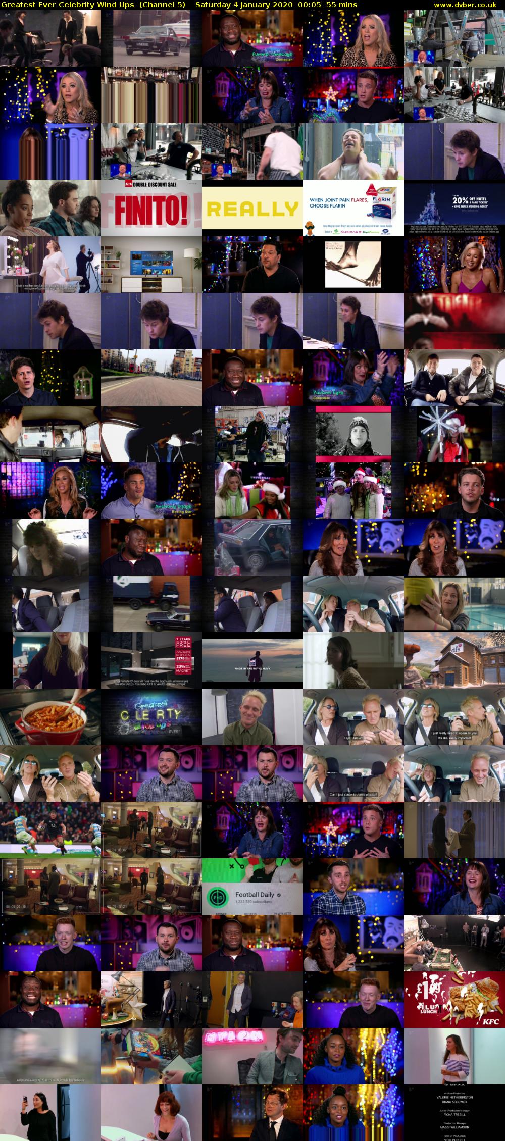 Greatest Ever Celebrity Wind Ups  (Channel 5) Saturday 4 January 2020 00:05 - 01:00