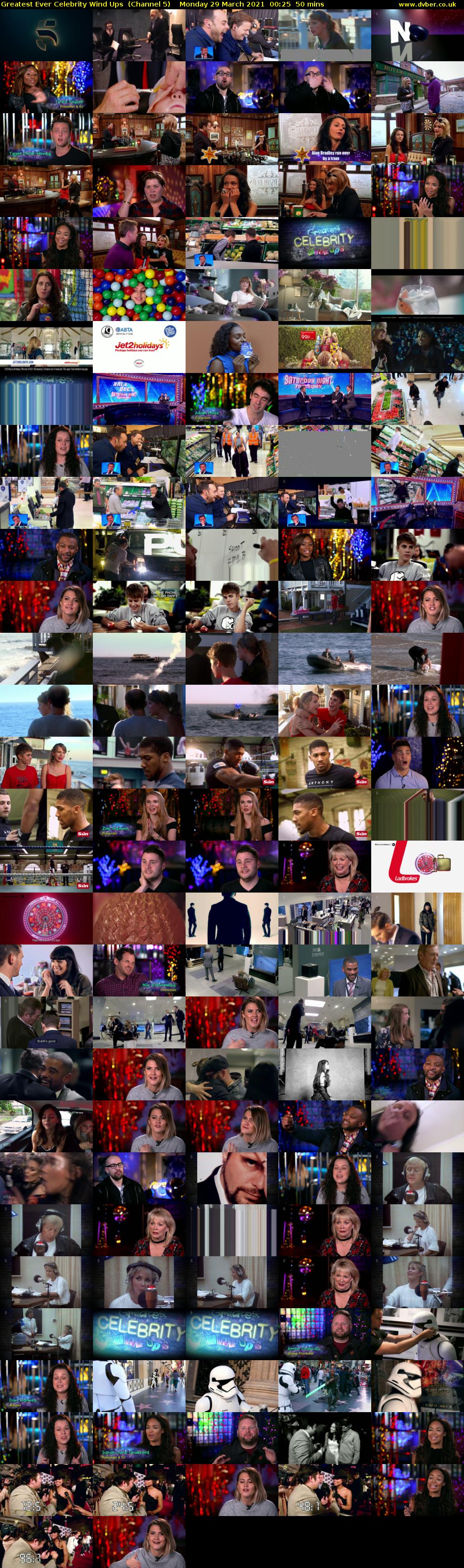 Greatest Ever Celebrity Wind Ups  (Channel 5) Monday 29 March 2021 00:25 - 01:15
