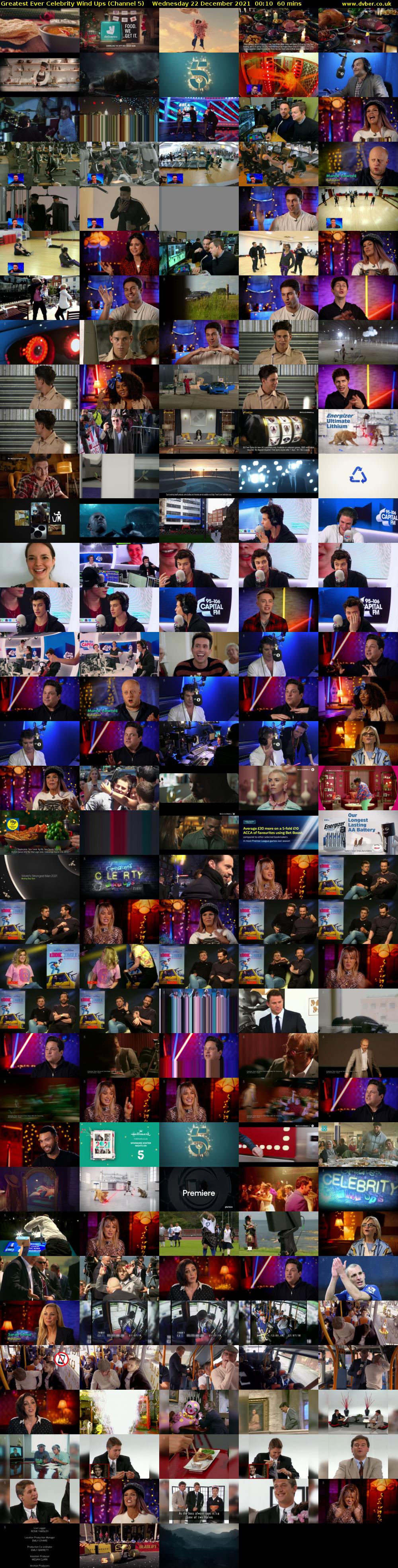 Greatest Ever Celebrity Wind Ups (Channel 5) Wednesday 22 December 2021 00:10 - 01:10