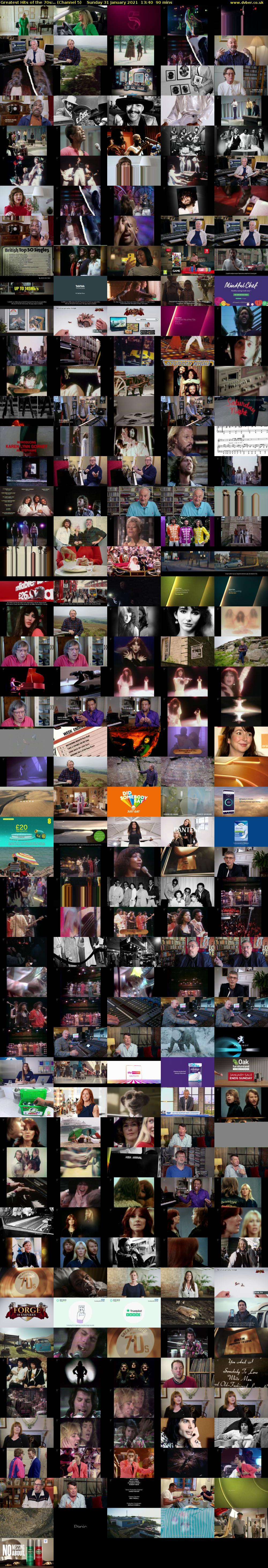 Greatest Hits of the 70s:.. (Channel 5) Sunday 31 January 2021 13:40 - 15:10