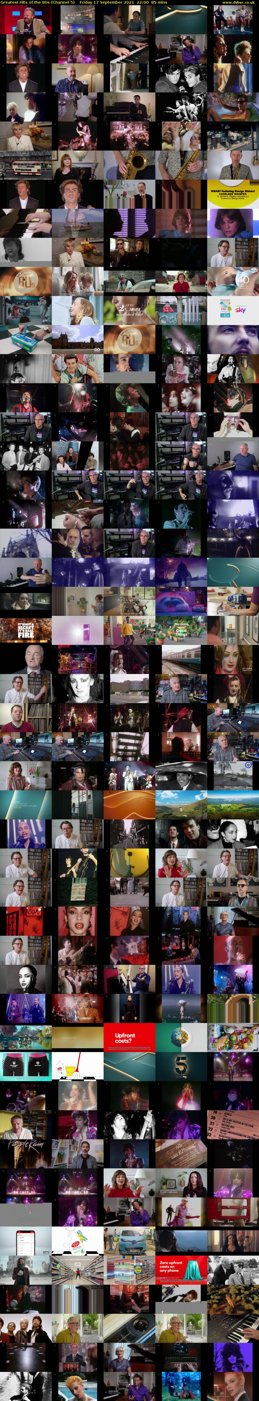 Greatest Hits of the 80s (Channel 5) Friday 17 September 2021 22:00 - 23:25