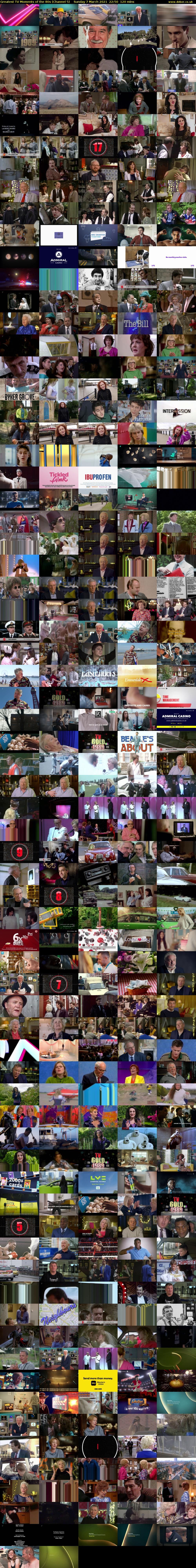 Greatest TV Moments of the 80s (Channel 5) Sunday 7 March 2021 22:50 - 00:50