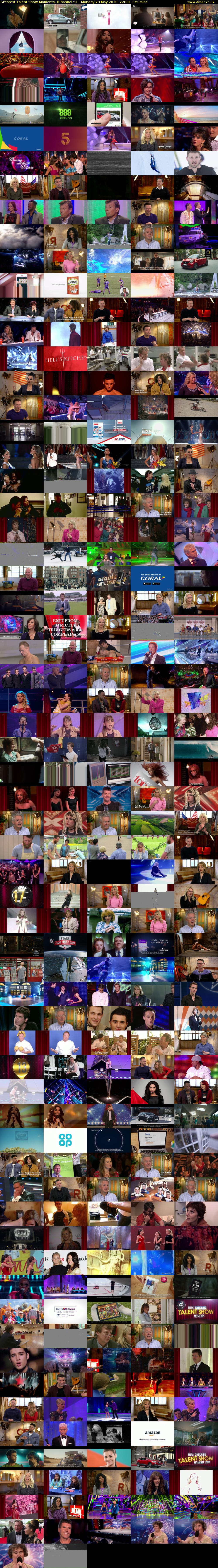Greatest Talent Show Moments  (Channel 5) Monday 28 May 2018 22:00 - 00:55