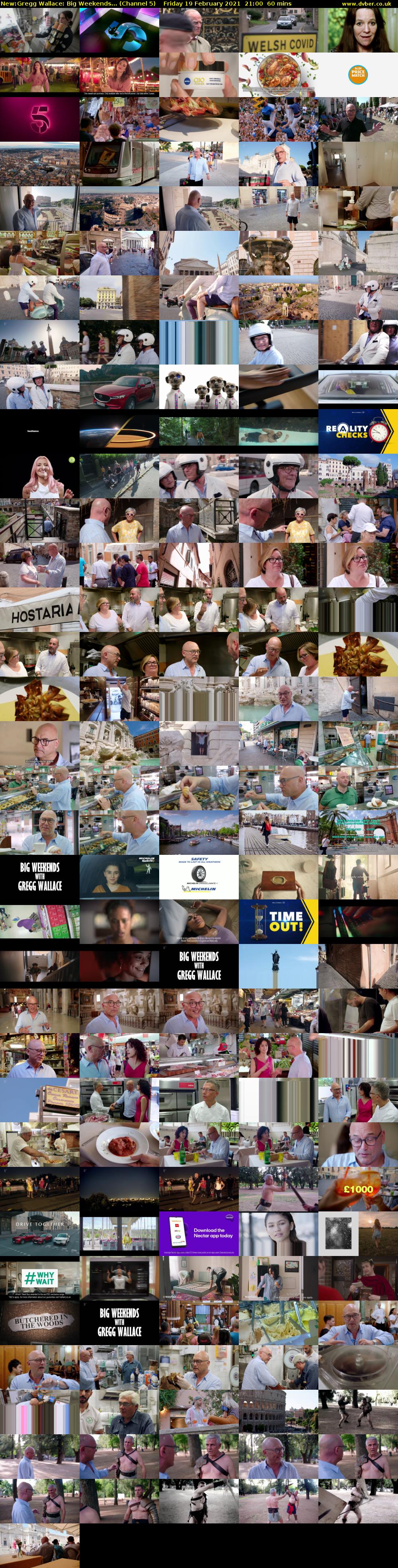 Gregg Wallace: Big Weekends... (Channel 5) Friday 19 February 2021 21:00 - 22:00