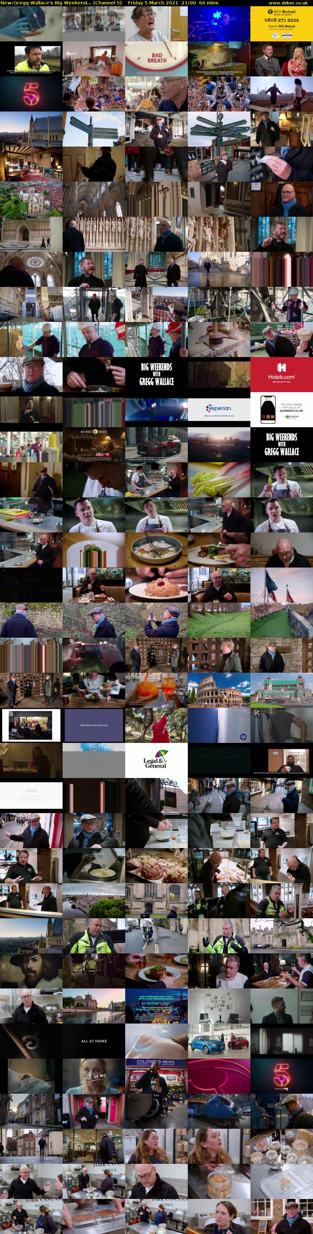 Gregg Wallace's Big Weekend... (Channel 5) Friday 5 March 2021 21:00 - 22:00