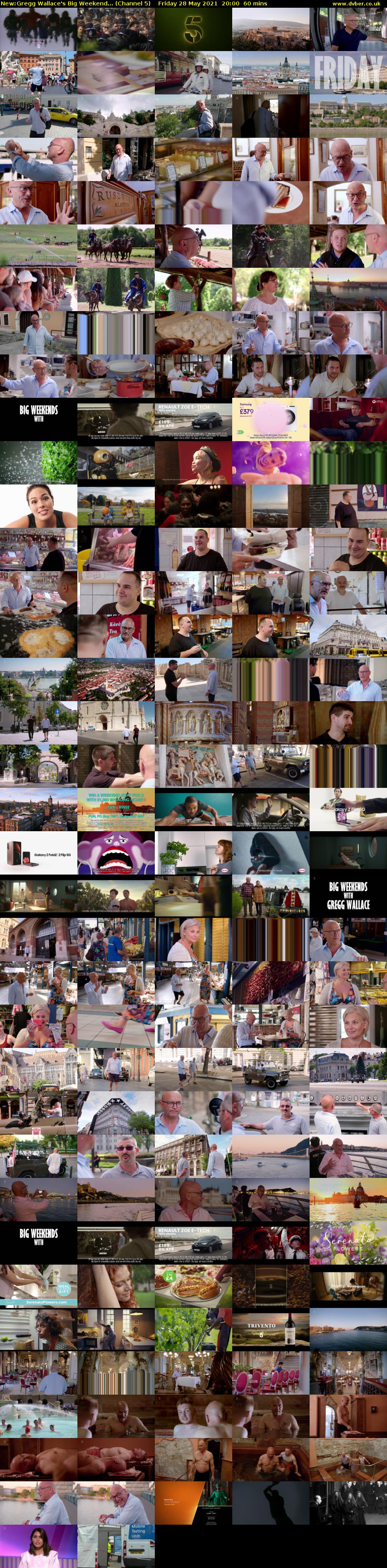 Gregg Wallace's Big Weekend... (Channel 5) Friday 28 May 2021 20:00 - 21:00