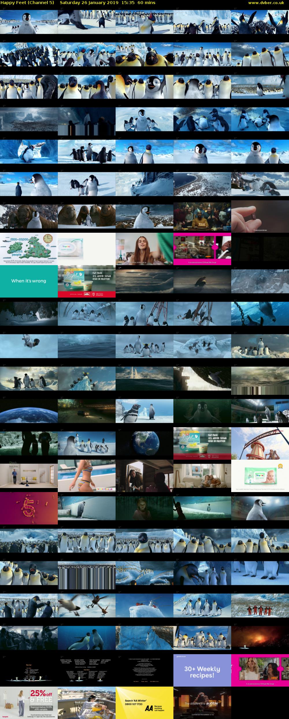 Happy Feet (Channel 5) Saturday 26 January 2019 15:35 - 16:35