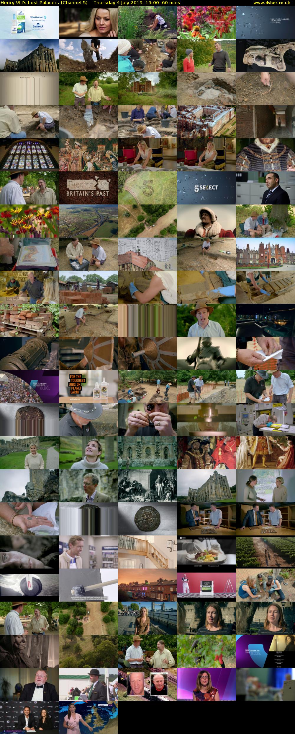 Henry VIII's Lost Palace:.. (Channel 5) Thursday 4 July 2019 19:00 - 20:00