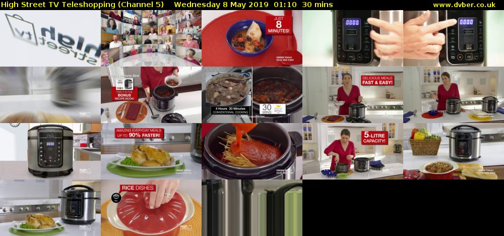 High Street TV Teleshopping (Channel 5) Wednesday 8 May 2019 01:10 - 01:40