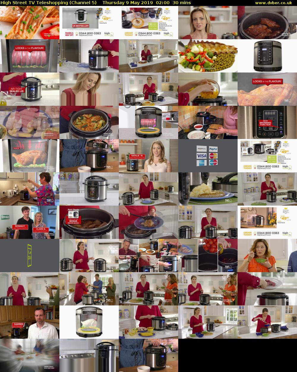 High Street TV Teleshopping (Channel 5) Thursday 9 May 2019 02:00 - 02:30